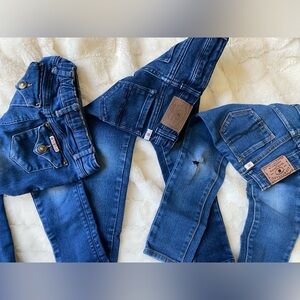 Hudson and Lucky Brand 4T girl jeans bundle.